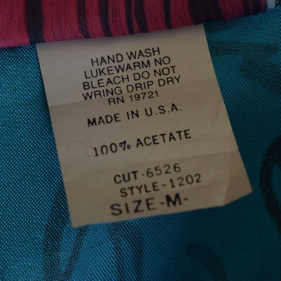 Vintage 90s Abstract Acetate‎ Blazer | size M - Picture 9 of 10